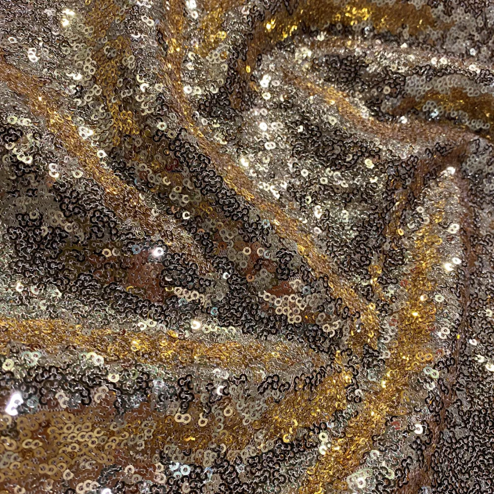 Glitz Sequins Drapery Panel in Gold 24K