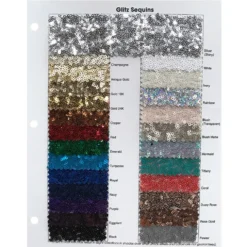 Glitz Sequins Drapery Panel in Silver
