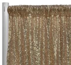 Glitz Sequins Drapery Panel in Antique Gold