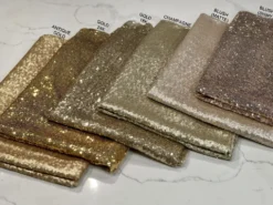 Glitz Sequins Drapery Panel in Antique Gold