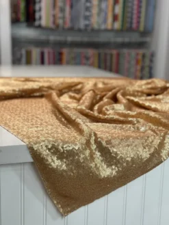 Glitz Sequins Table Linen in Antique Gold