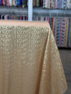 Glitz Sequins Table Linen in Antique Gold