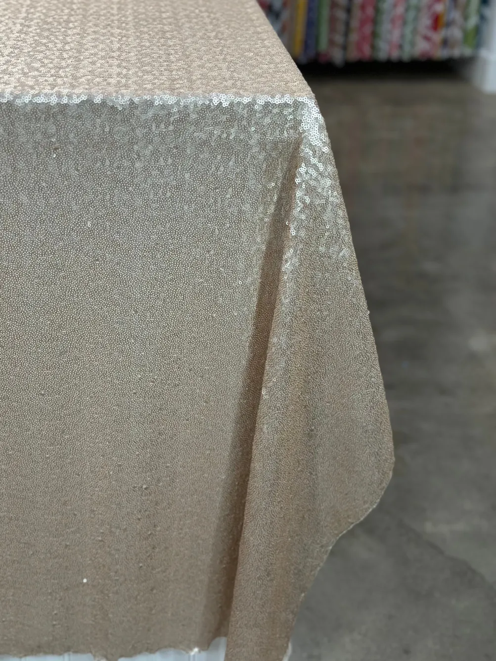 Glitz Sequins Table Linen in Blush Matte
