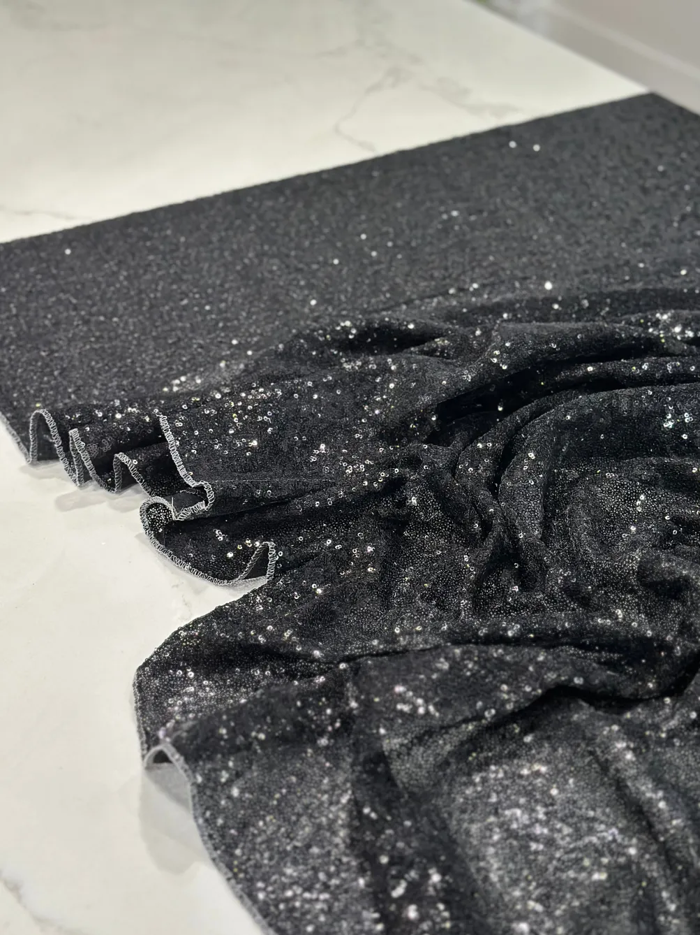 Glitz Sequins Table Linen in Black