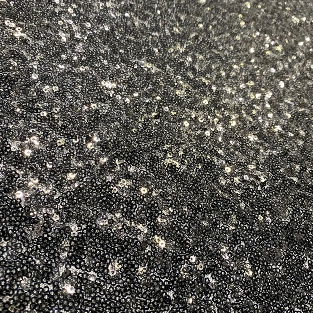 Glitz Sequins Table Linen in Black