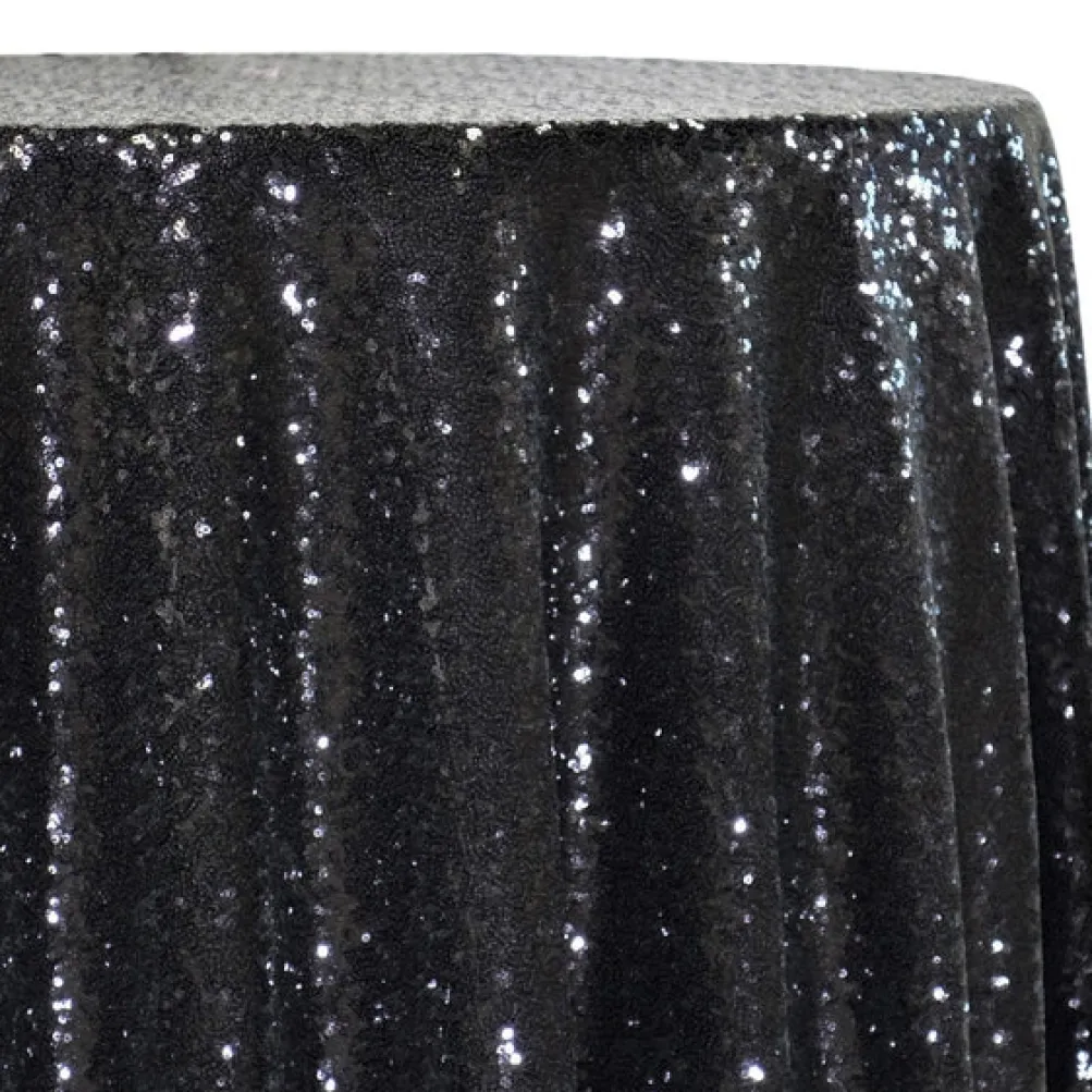 Glitz Sequins Table Linen in Black