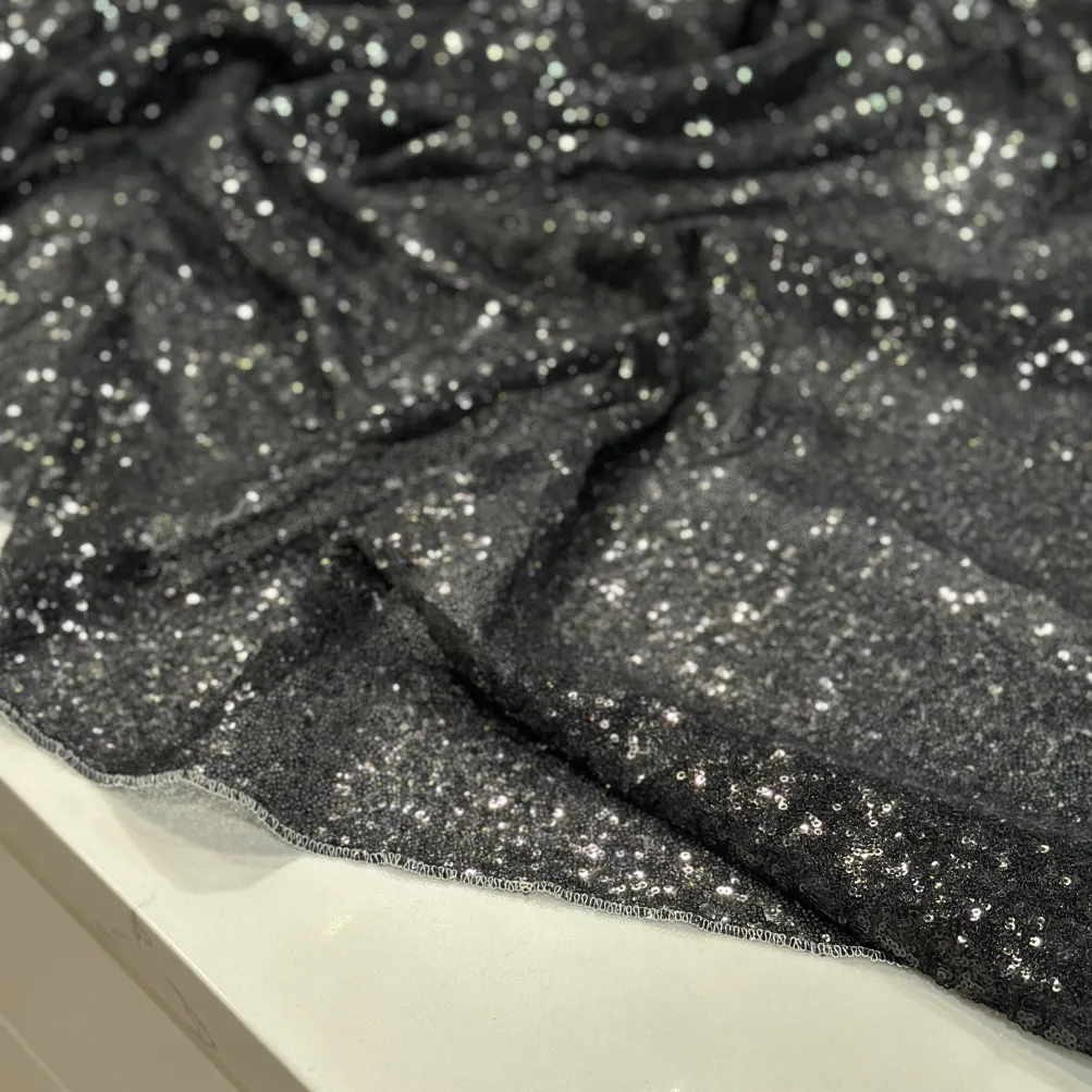 Glitz Sequins Table Linen in Black