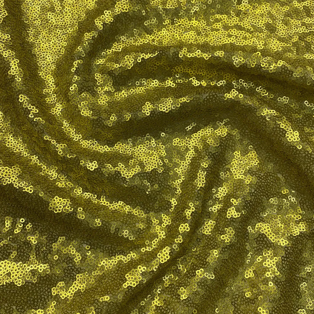 Glitz Sequins Table Linen in Chartreuse