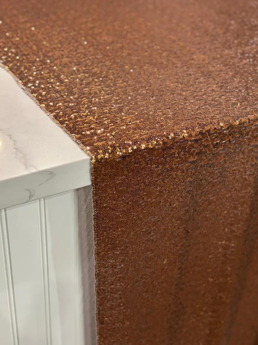 Glitz Sequins Table Linen in Copper