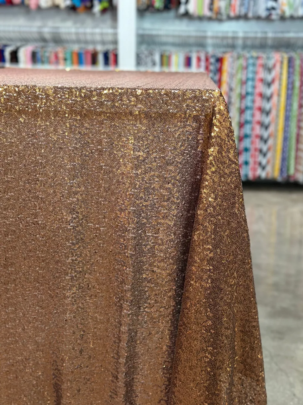 Glitz Sequins Table Linen in Copper
