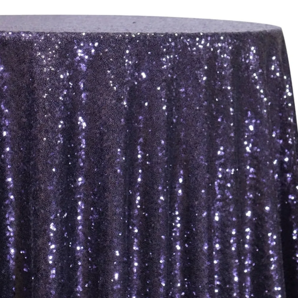 Glitz Sequins Table Linen in Eggplant