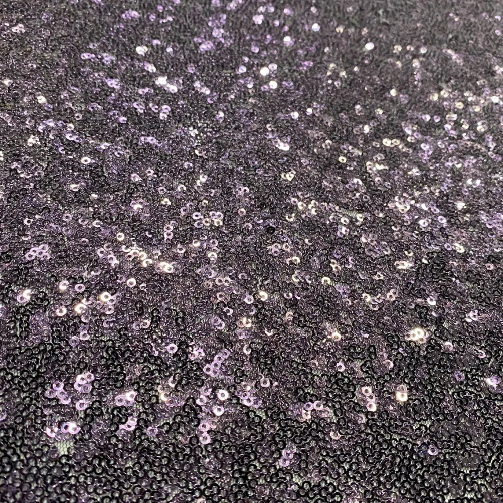 Glitz Sequins Table Linen in Eggplant