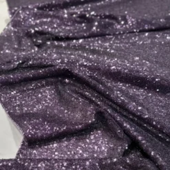 Glitz Sequins Table Linen in Eggplant