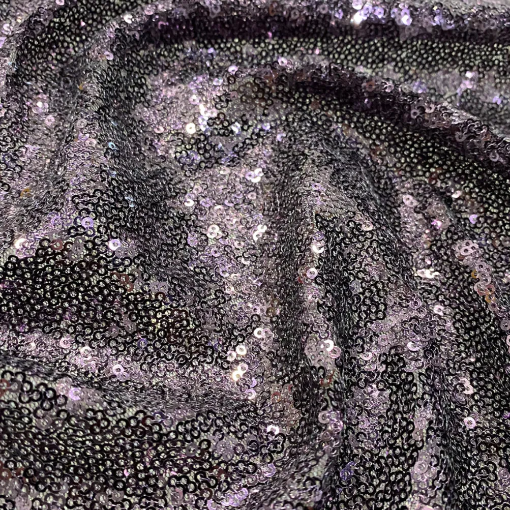 Glitz Sequins Table Linen in Eggplant
