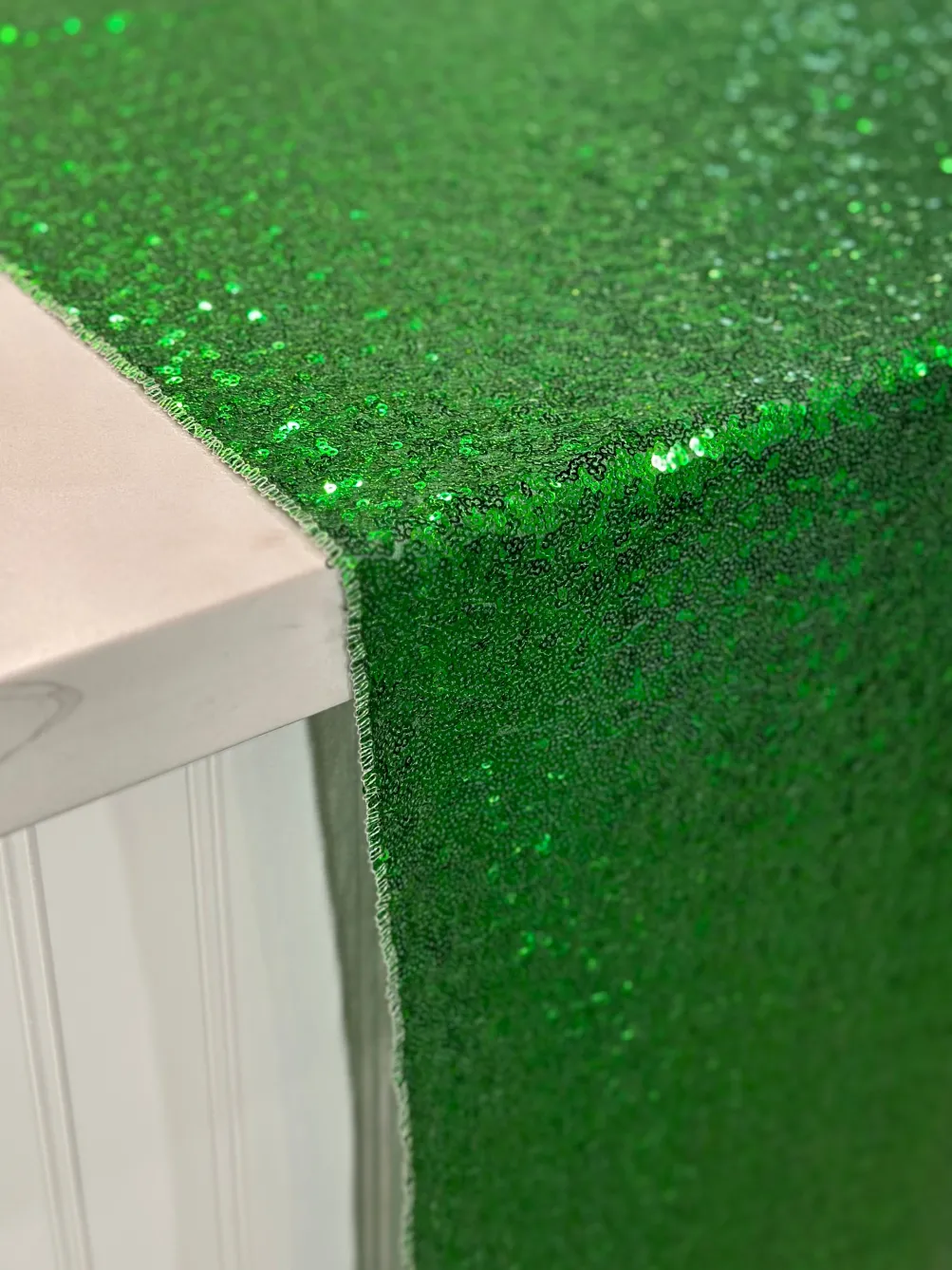 Glitz Sequins Table Linen in Emerald
