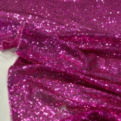 Glitz Sequins Table Linen in Fuchsia