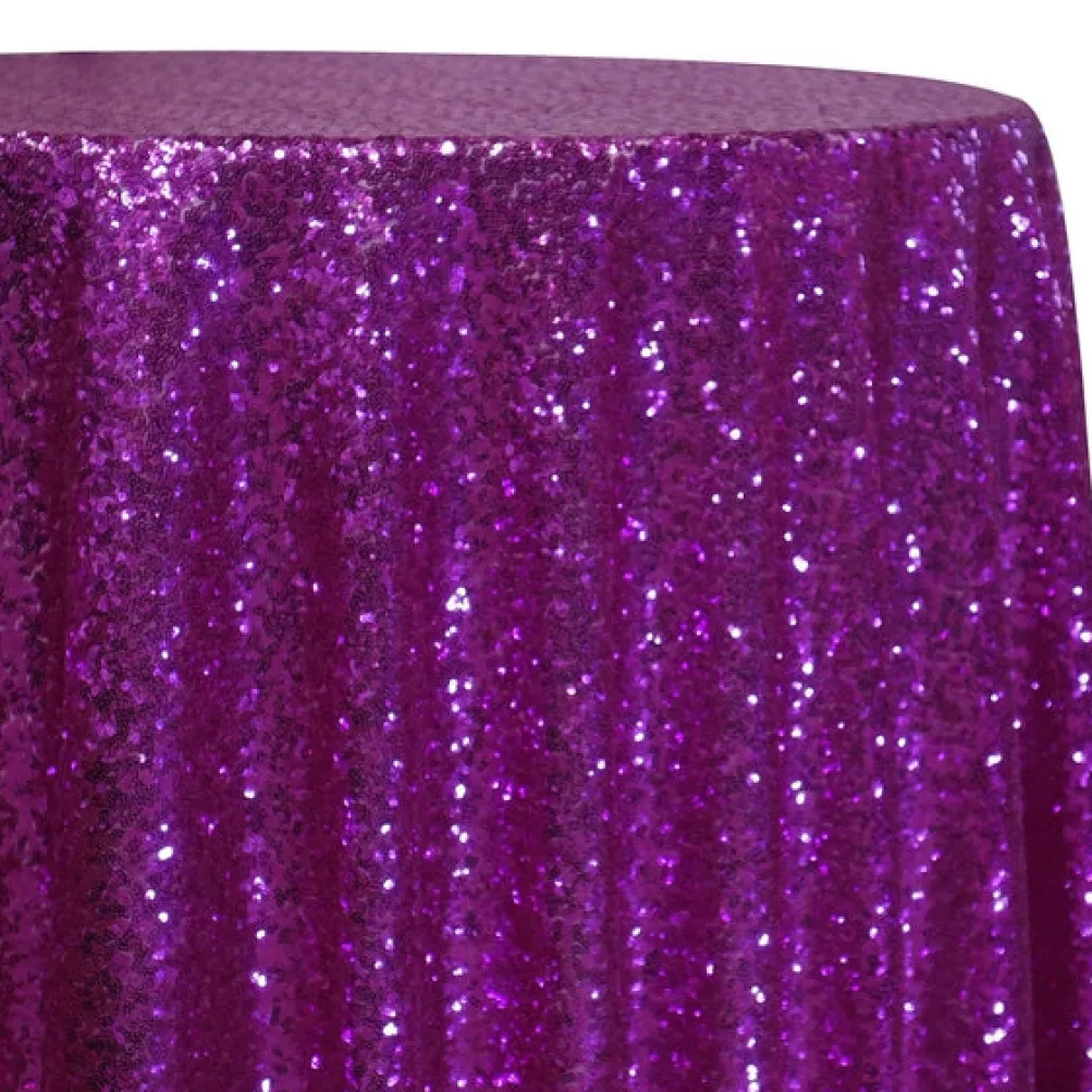 Glitz Sequins Table Linen in Fuchsia