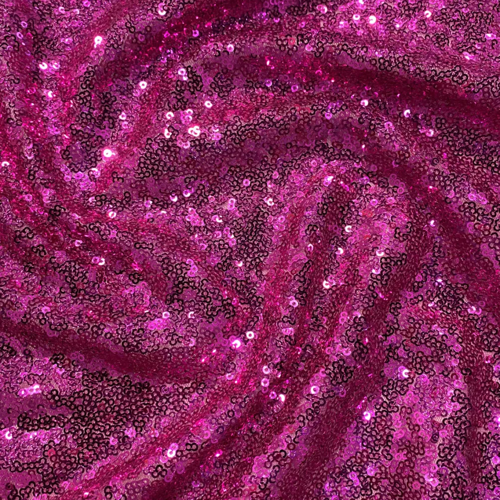 Glitz Sequins Table Linen in Fuchsia