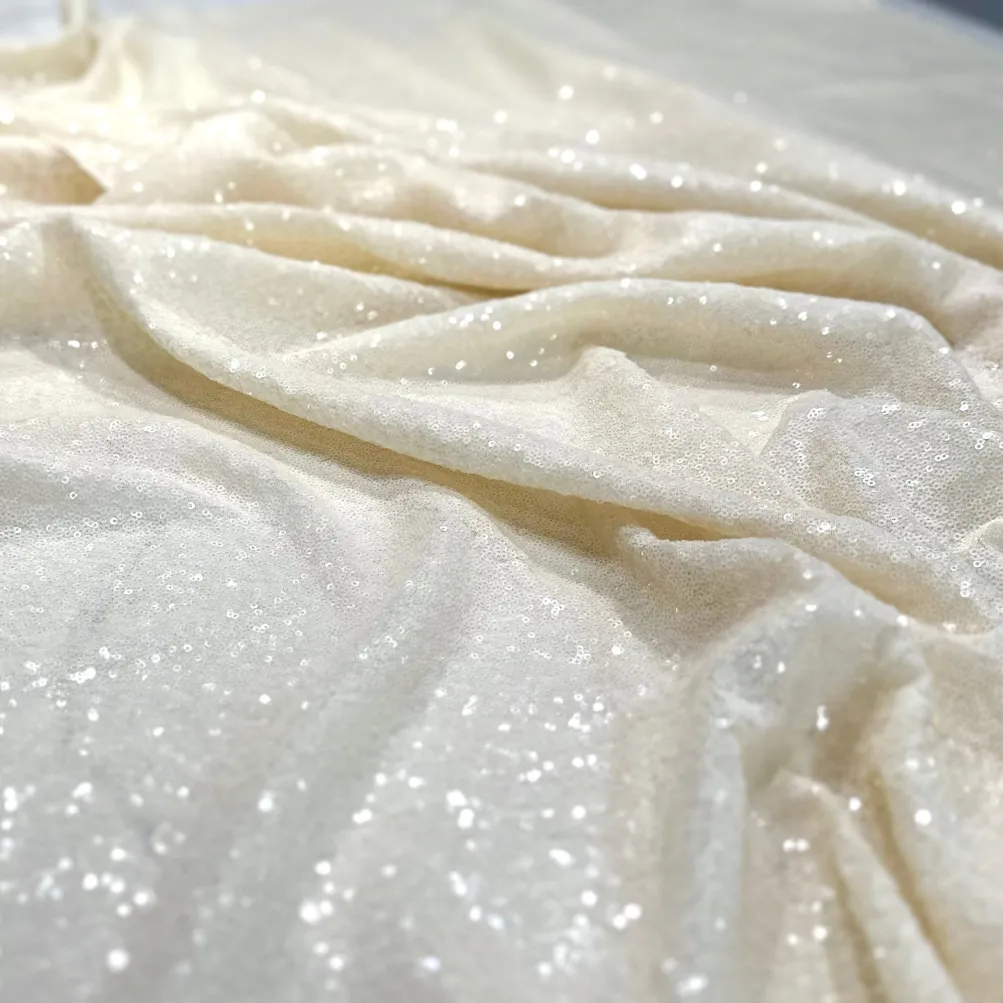 Glitz Sequins Table Linen in Ivory