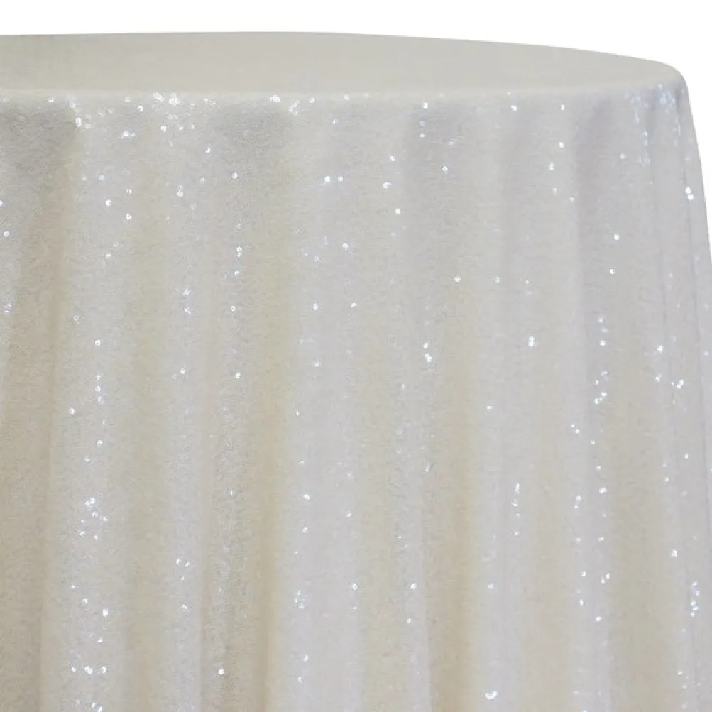 Glitz Sequins Table Linen in Ivory