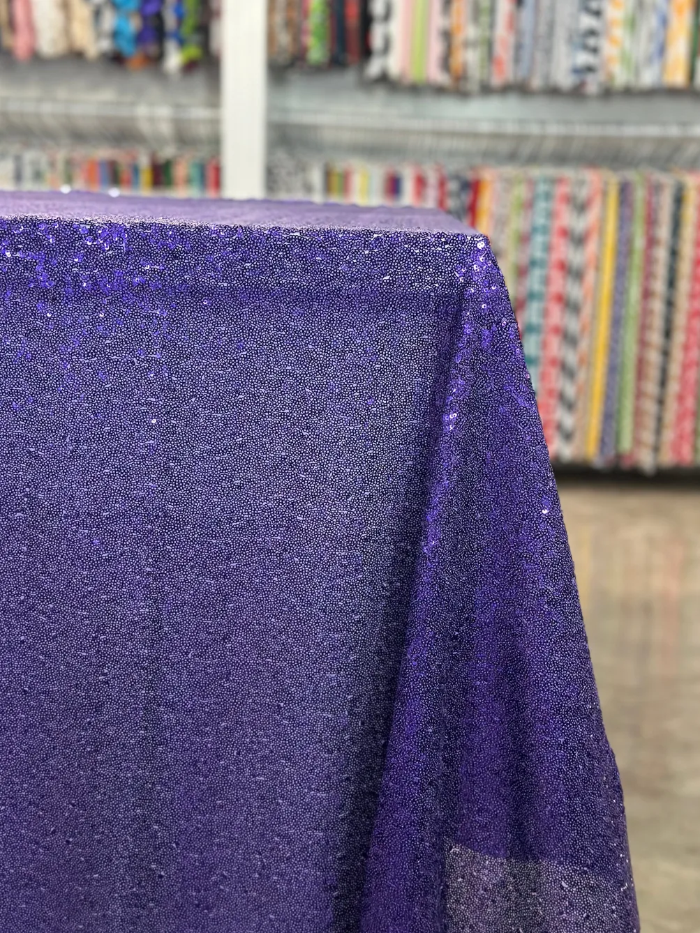 Glitz Sequins Table Linen in Purple