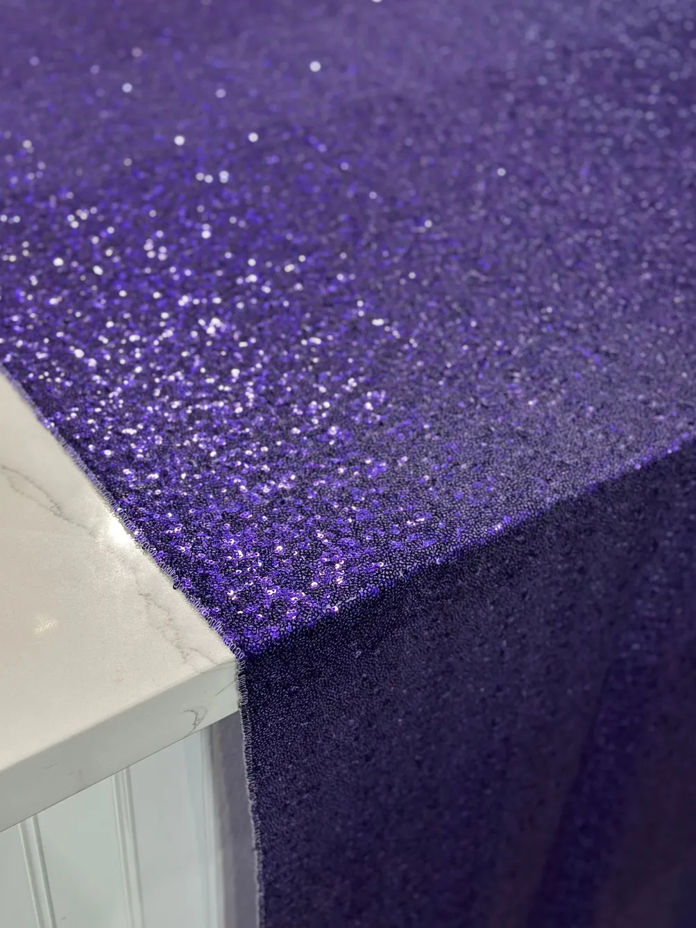 Glitz Sequins Table Linen in Purple