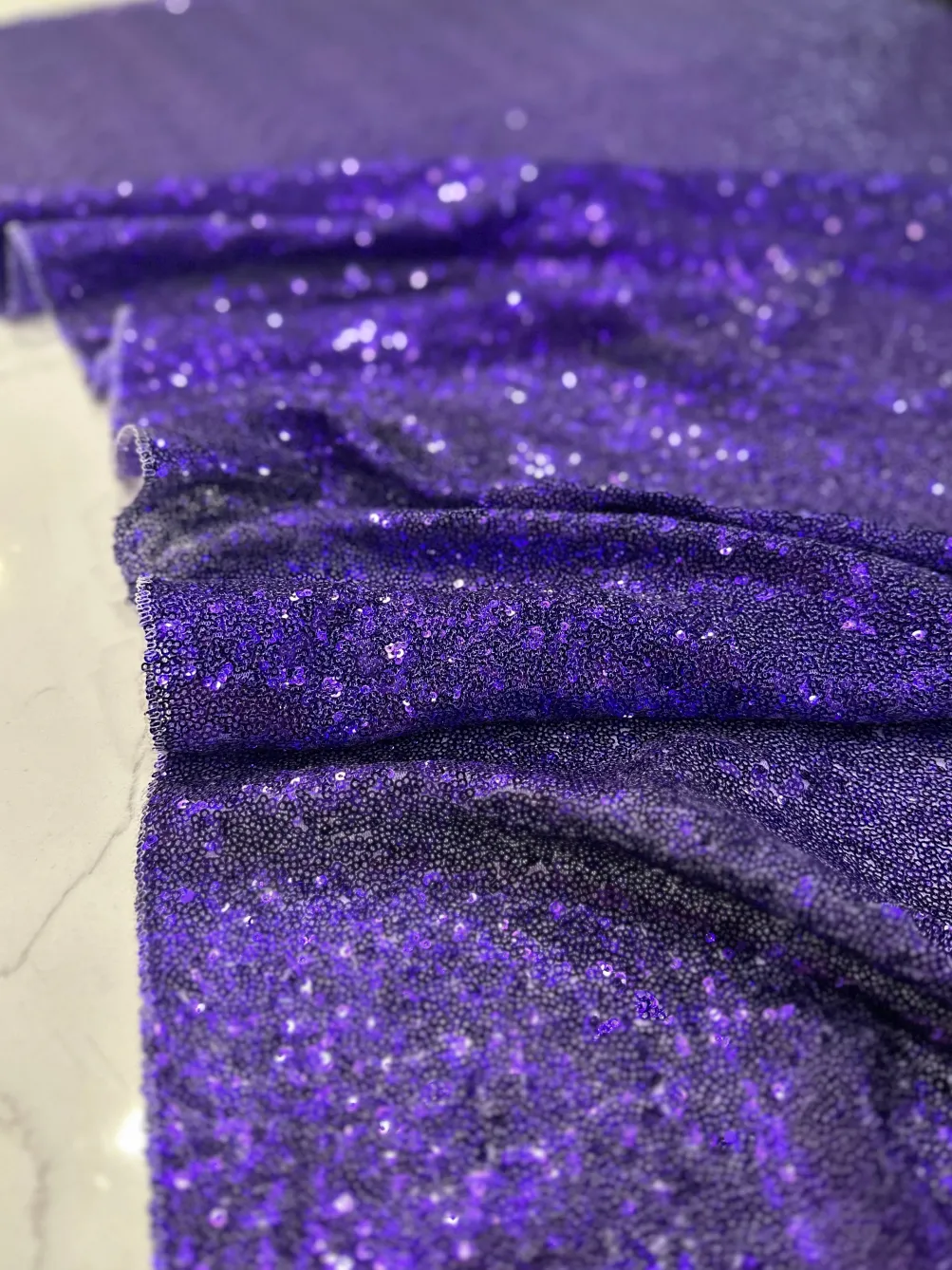 Glitz Sequins Table Linen in Purple