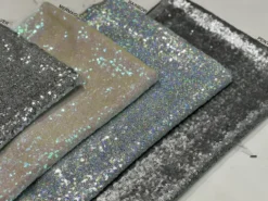 Glitz Sequins Table Linen in Pewter