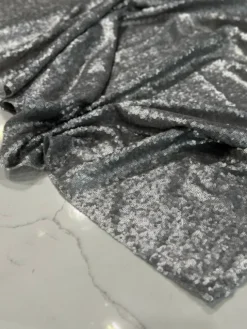 Glitz Sequins Table Linen in Pewter