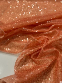 Glitz Sequins Table Linen in Peach