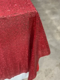Glitz Sequins Table Linen in Red