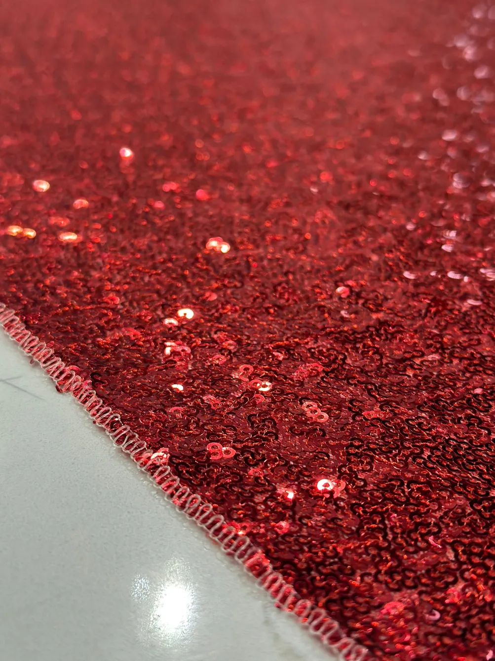 Glitz Sequins Table Linen in Red