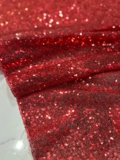 Glitz Sequins Table Linen in Red