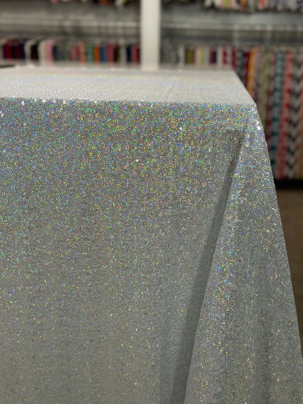 Glitz Sequins Table Linen in Rainbow