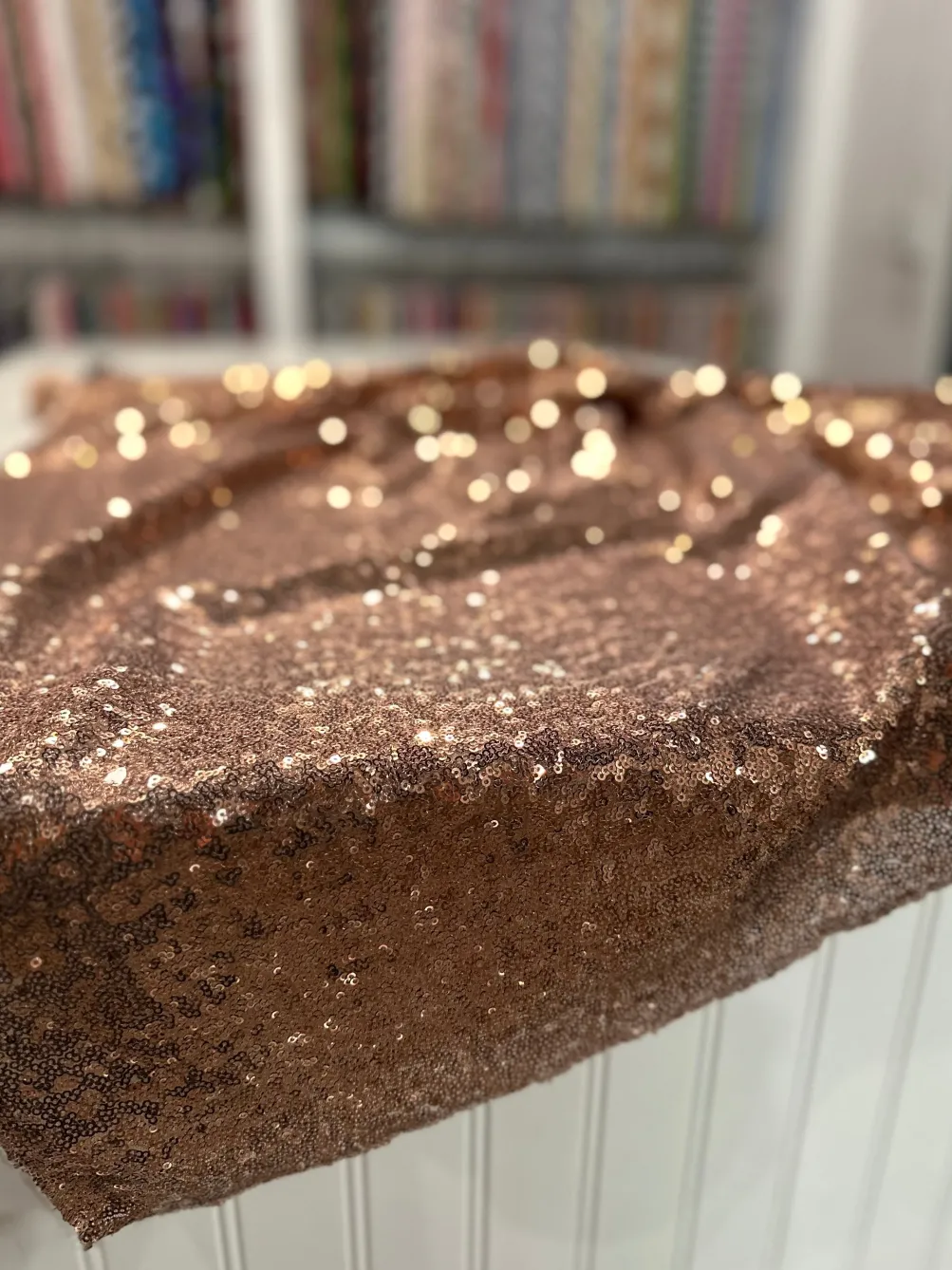Glitz Sequins Table Linen in Rose Gold