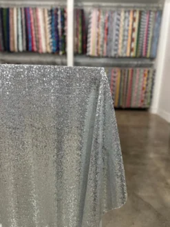 Glitz Sequins Table Linen in Silver