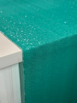 Glitz Sequins Table Linen in Teal Green