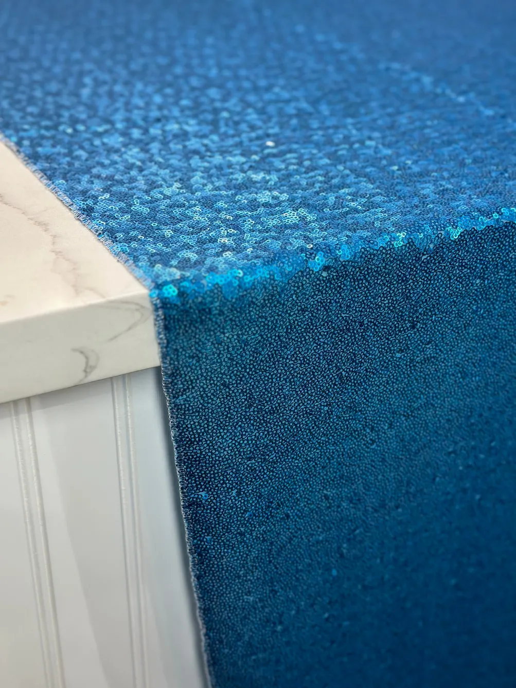 Glitz Sequins Table Linen in Turquoise