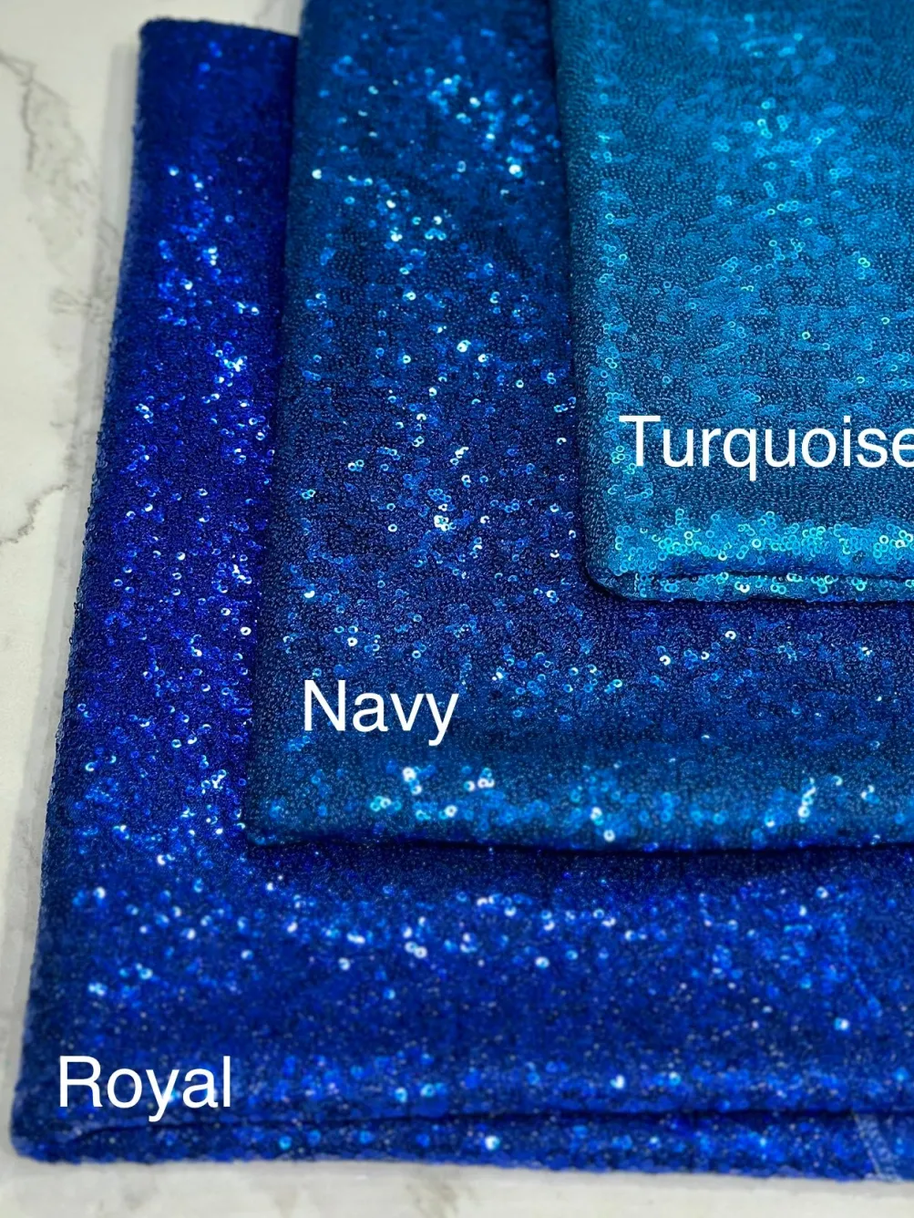 Glitz Sequins Table Linen in Turquoise