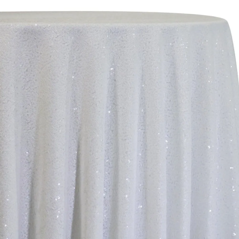 Glitz Sequins Table Linen in White