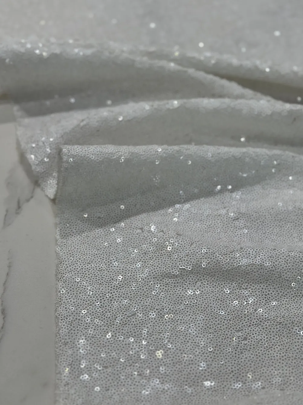 Glitz Sequins Table Linen in White