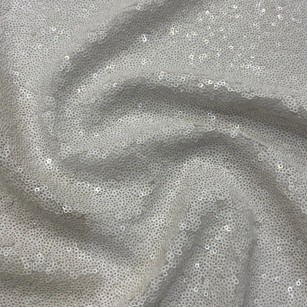 Glitz Sequins Table Linen in White