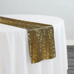 Glitz Sequins Table Runner in Gold 24K