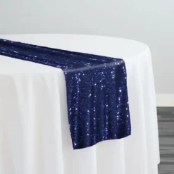 Glitz Sequins Table Runner in Navy