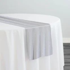 Glitz Sequins Table Runner in White