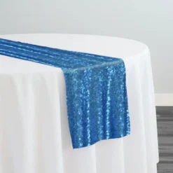 Glitz Sequins Table Runner in Turquoise