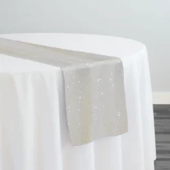 Glitz Sequins Table Runner in Ivory