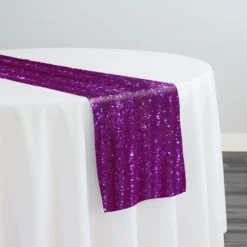 Glitz Sequins Table Runner in Fuchsia