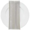 Glitz Sequins (w/ Poly Lining) Table Napkin in Ivory