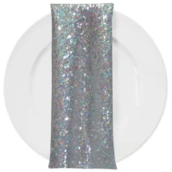 Glitz Sequins (w/ Poly Lining) Table Napkin in Mermaid